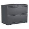 Alera 36 in W 2 Drawer File Cabinets, Charcoal, Legal; Letter; A4; A5 17631